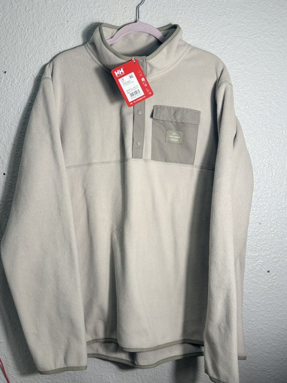 Helly Hansen Maridalen Snap Fleece Pullover Mellow Grey Men's 2XL NWT